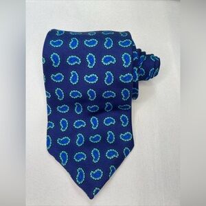 Brooks Brothers Tie Blue Paisley Silk Necktie